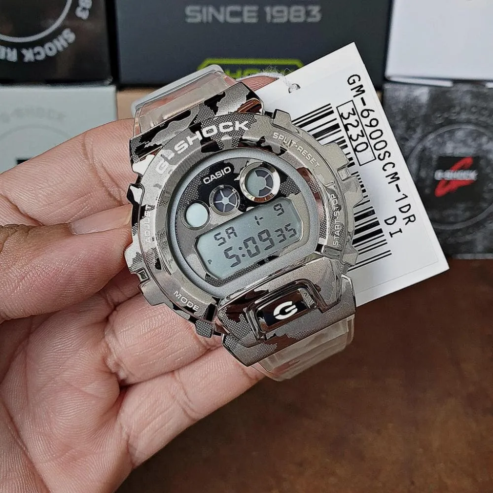   G-Shock Digital White Resin Strap Men Watch GM-6900SCM-1DR-P