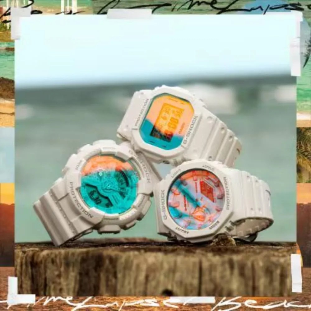   G-Shock Digital White Resin Strap Shock Resistant Unisex Watch GA-110TL-7ADR-P