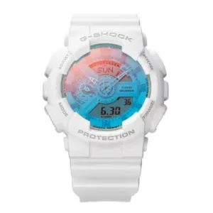 Casio G-Shock Digital White Resin Strap Shock Resistant Unisex Watch GA-110TL-7ADR-P 