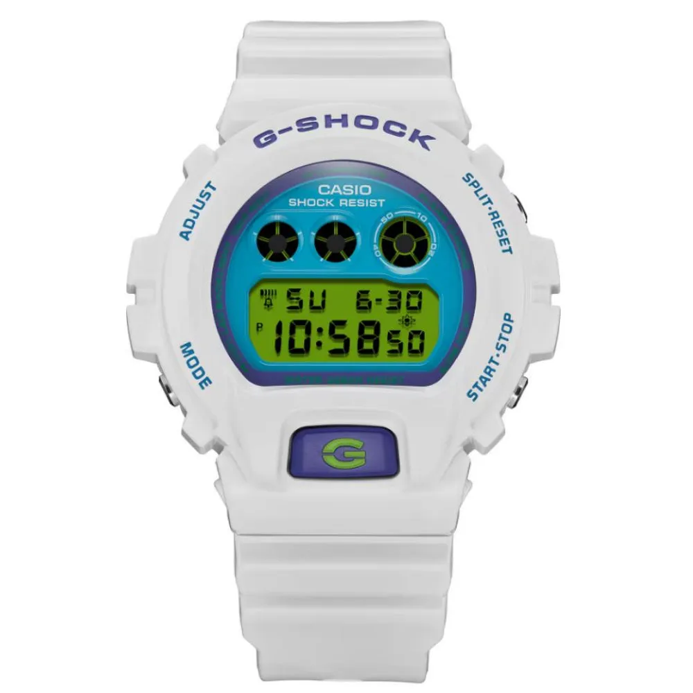   G-Shock Digital White Resin Strap Unisex Watch DW-6900RCS-7DR-P