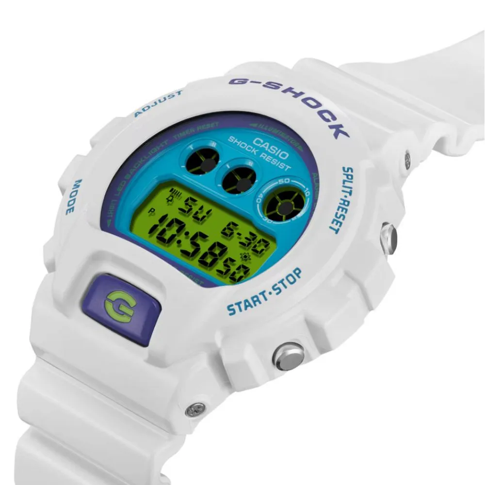   G-Shock Digital White Resin Strap Unisex Watch DW-6900RCS-7DR-P