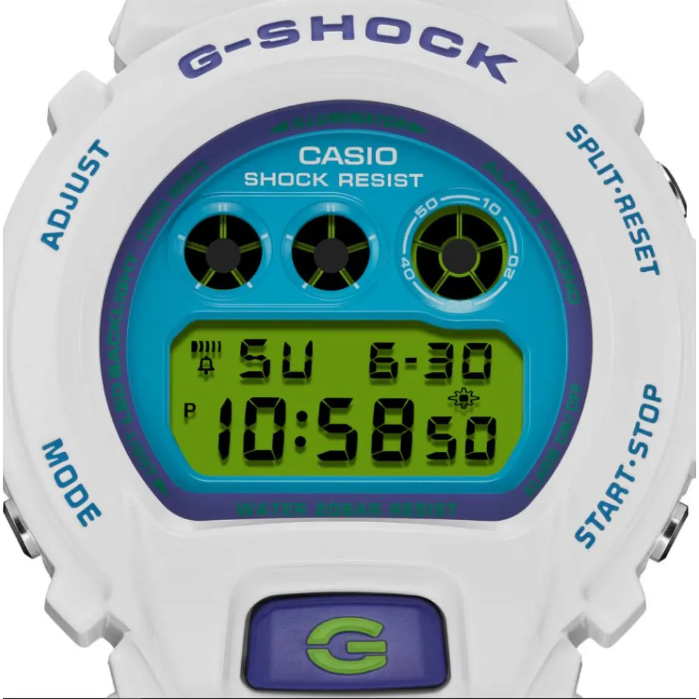   G-Shock Digital White Resin Strap Unisex Watch DW-6900RCS-7DR-P