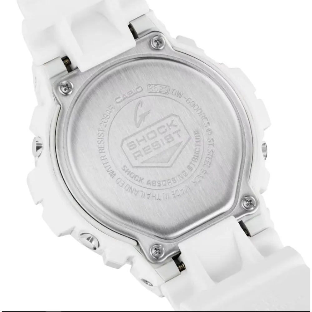   G-Shock Digital White Resin Strap Unisex Watch DW-6900RCS-7DR-P