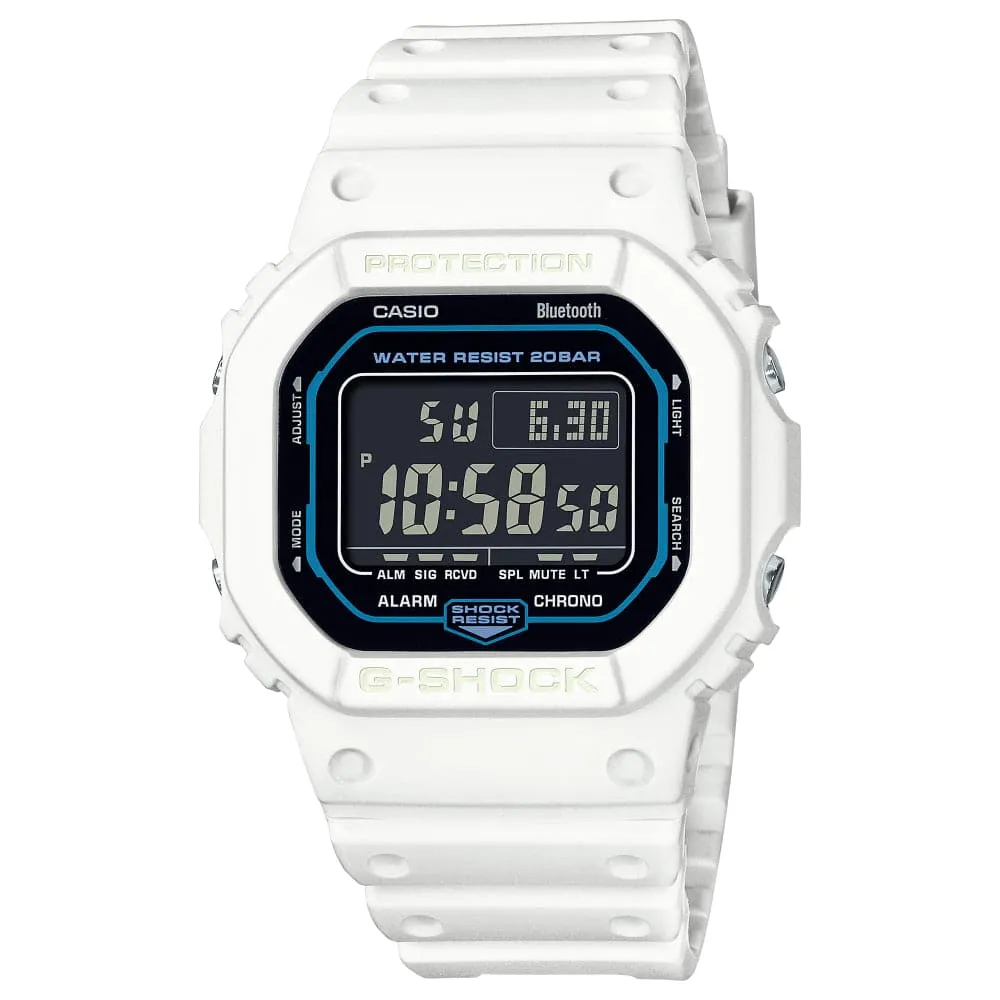 Casio G-Shock Digital White Resin Strap Unisex Watch DW-B5600SF-7DR 