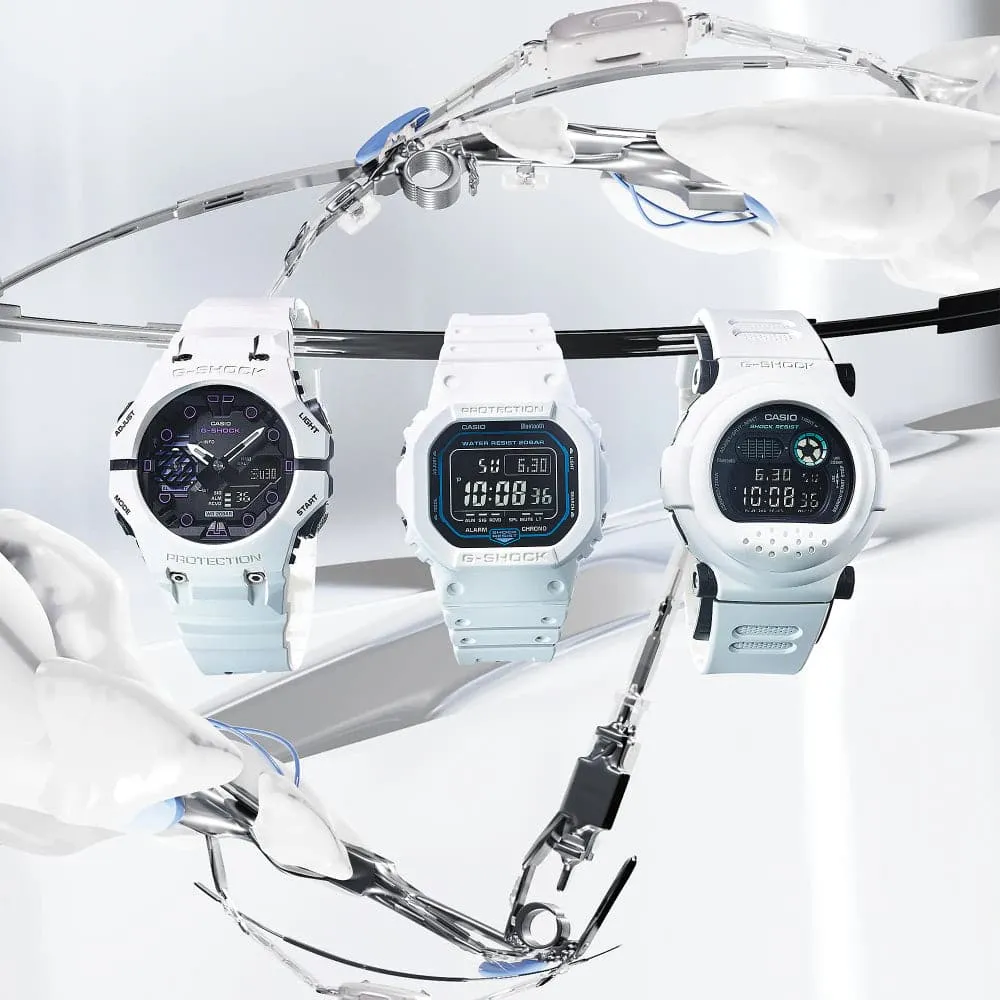  G-Shock Digital White Resin Strap Unisex Watch DW-B5600SF-7DR