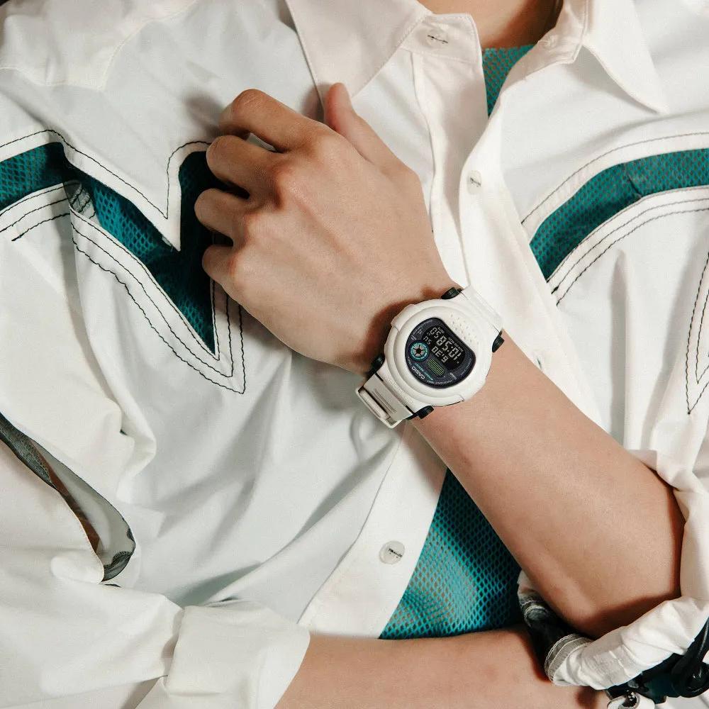   G-Shock Digital White Resin Strap Unisex Watch G-B001SF-7DR-P