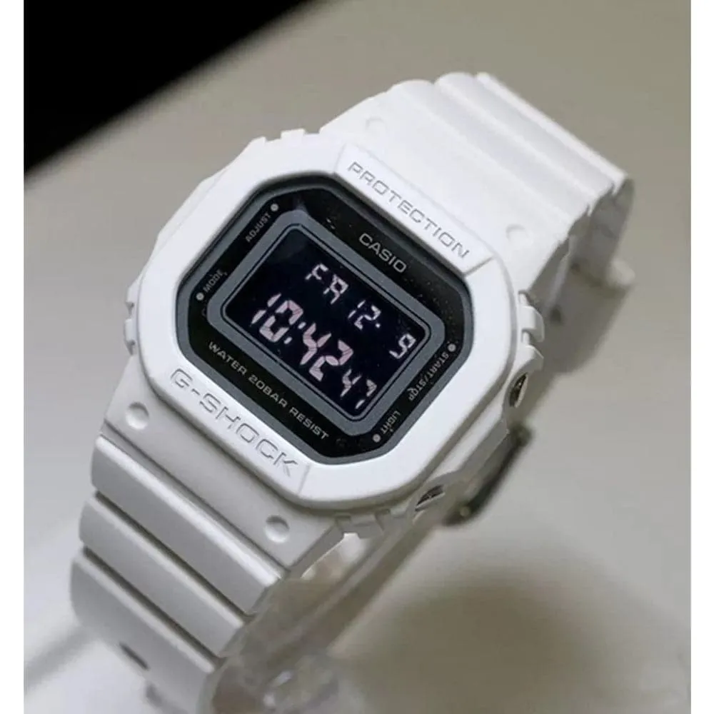   G-Shock Digital White Resin Strap Women Watch GMD-S5600-7DR-P