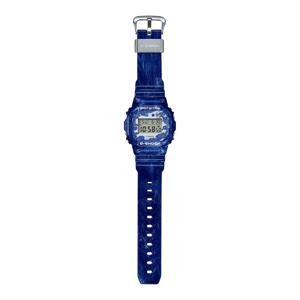   G-SHOCK DW-5600BWP-2DR-P BLUE RESIN STRAP UNISEX WATCH