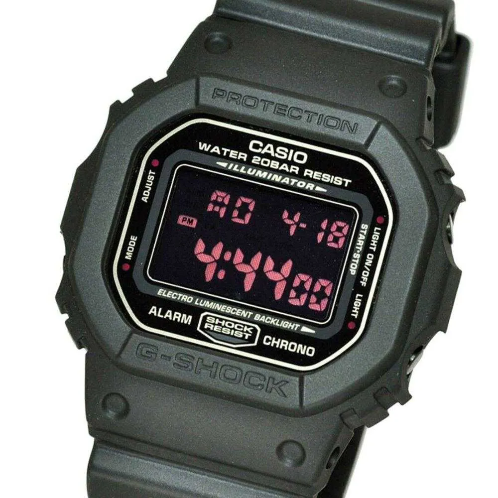   G-SHOCK DW-5600MS-1DR DIGITAL QUARTZ BLACK RESIN MEN'S WATCH