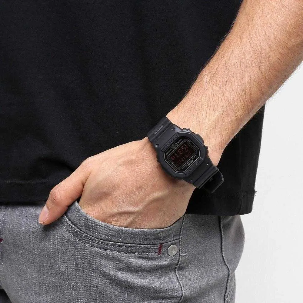   G-SHOCK DW-5600MS-1DR DIGITAL QUARTZ BLACK RESIN MEN'S WATCH
