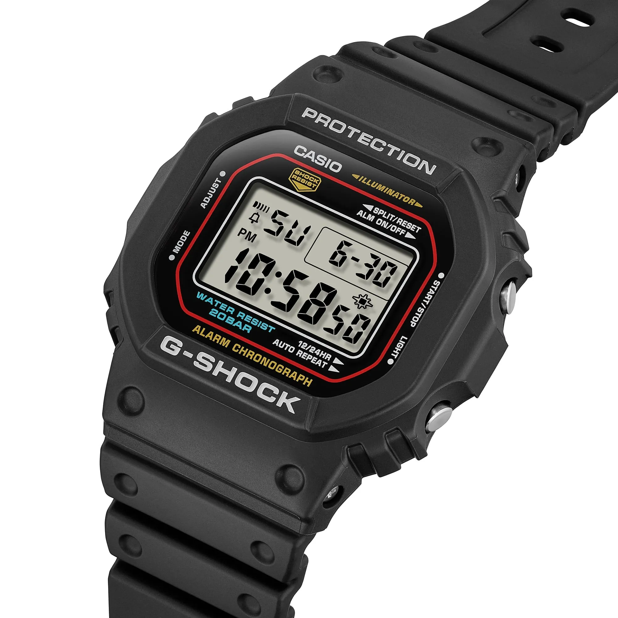   G-SHOCK DW-5600RL-1DR DIGITAL BLACK AND RED WATCH