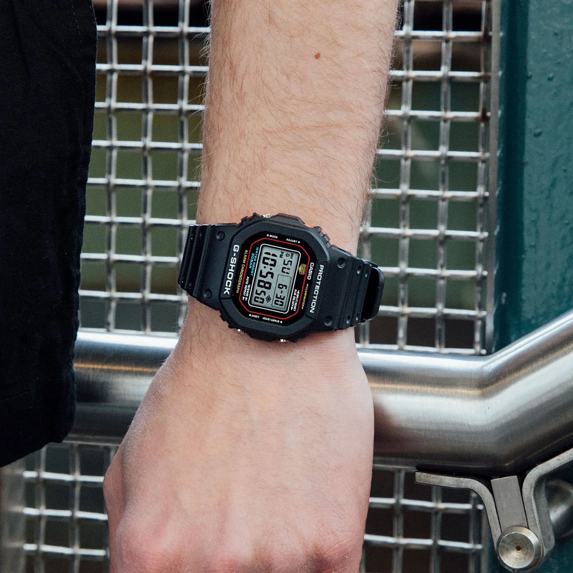   G-SHOCK DW-5600RL-1DR DIGITAL BLACK AND RED WATCH