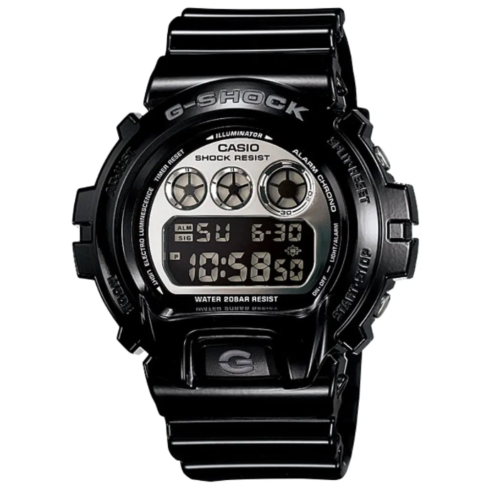 CASIO G-SHOCK DW-6900NB-1DR-P DIGITAL QUARTZ BLACK RESIN MEN'S WATCH 