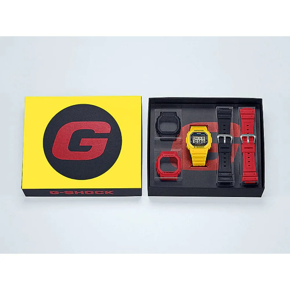   G-SHOCK DWE-5600R-9DR-P YELLOW RESIN STRAP MEN WATCH