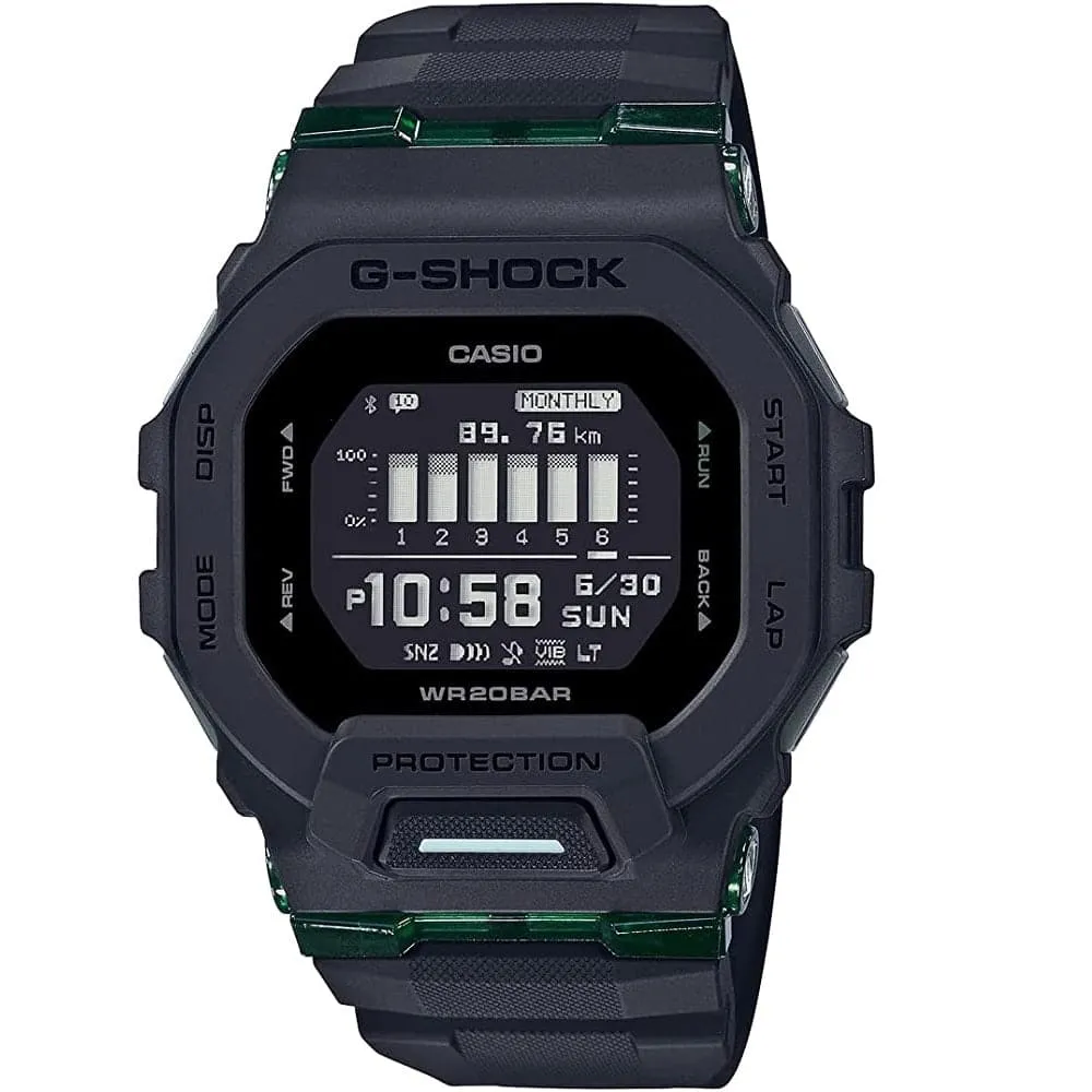 Casio G-Shock G-Squad Digital Black Resin Strap Watch For Men GBD-200UU-1DR 