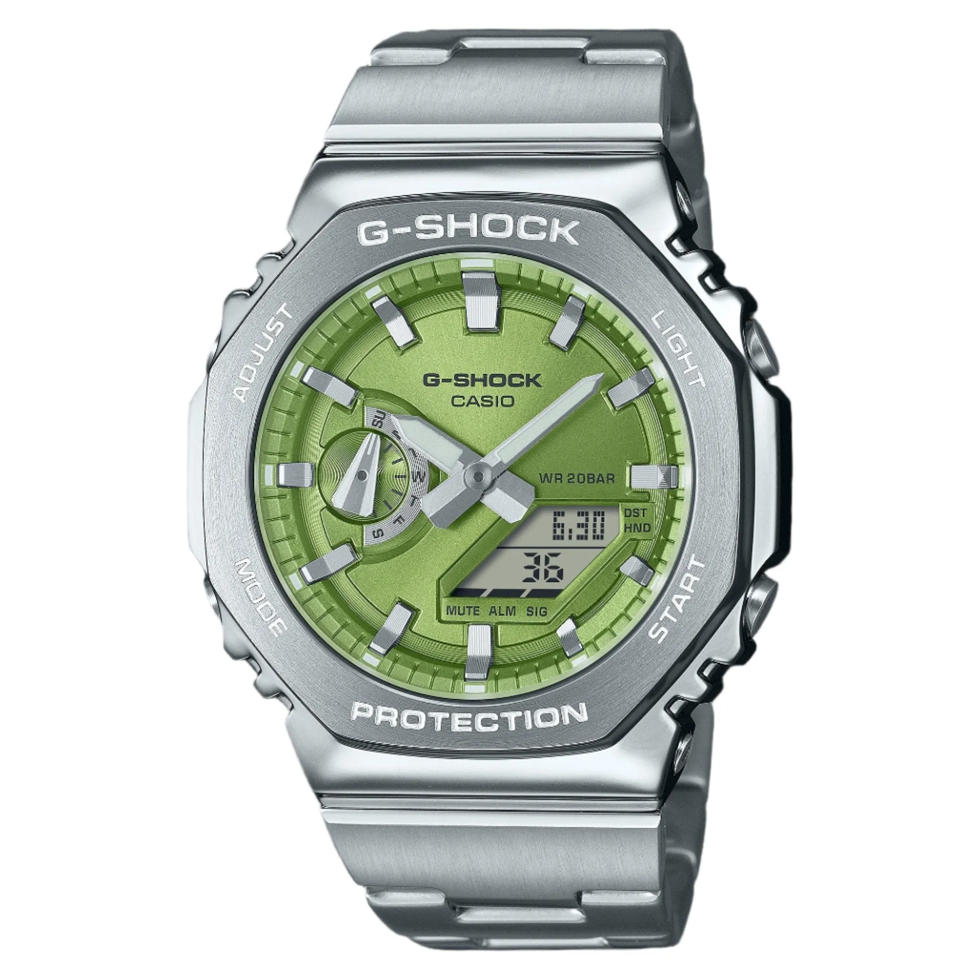 Casio G-Shock G-Steel Green Dial Watch GM-2110D-3ADR 