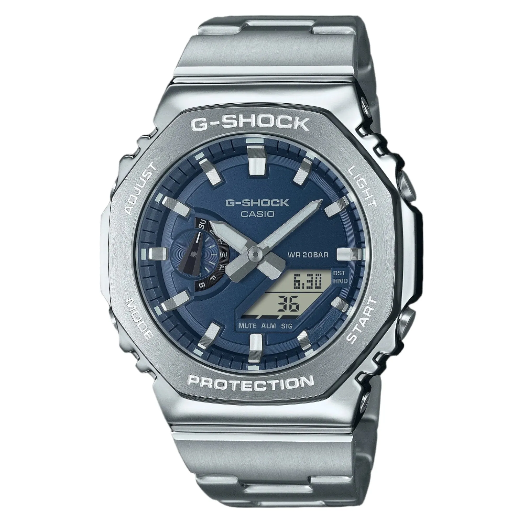 Casio G-Shock G-Steel Silver Watch GM-2110D-2BDR 
