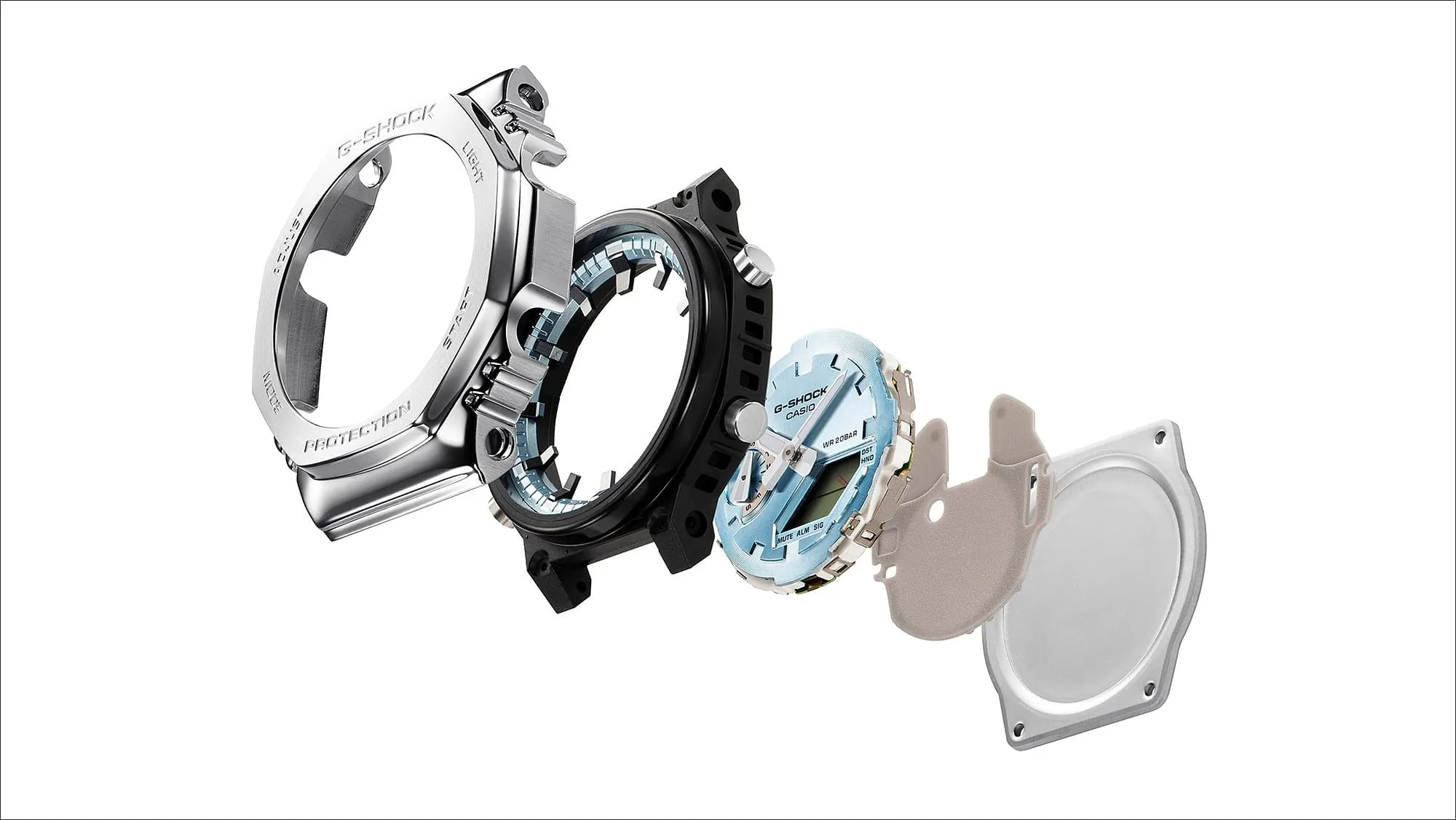   G-Shock G-Steel White Dial Watch GM-2110D-7ADR