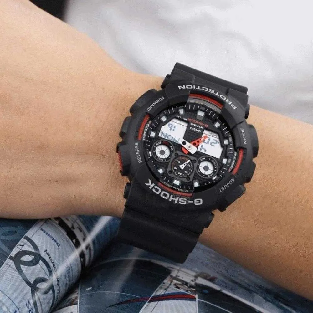   G-SHOCK GA-100-1A4DR DIGITAL QUARTZ BLACK RESIN MEN'S WATCH