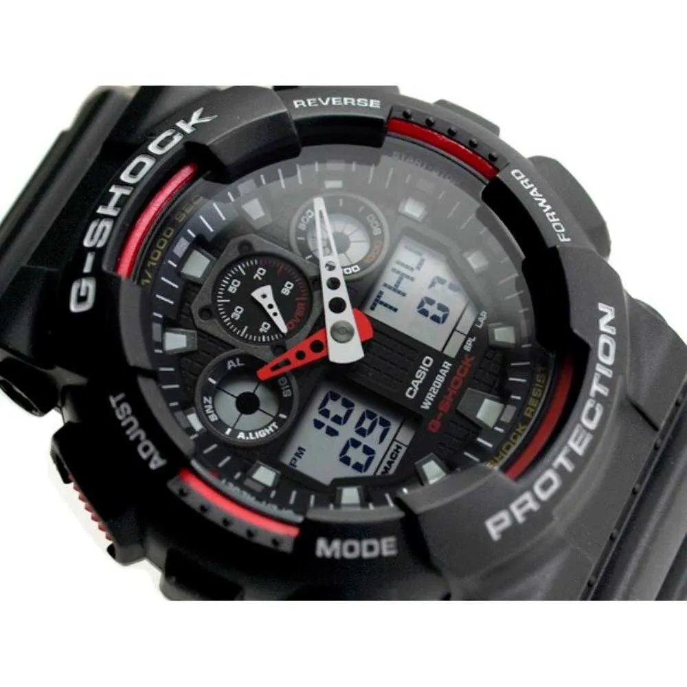   G-SHOCK GA-100-1A4DR DIGITAL QUARTZ BLACK RESIN MEN'S WATCH