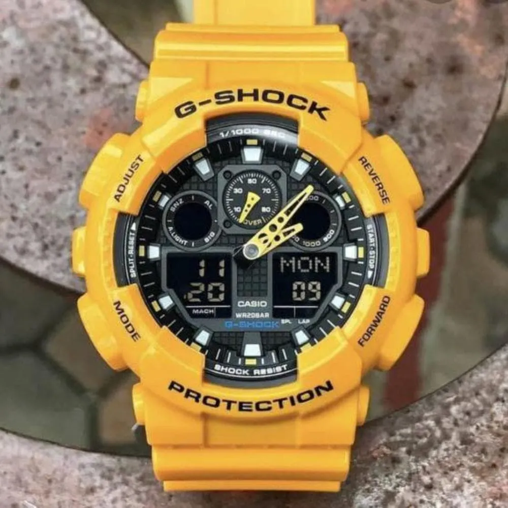   G-SHOCK GA-100A-9ADR-P ANALOG-DIGITAL MEN'S WATCH