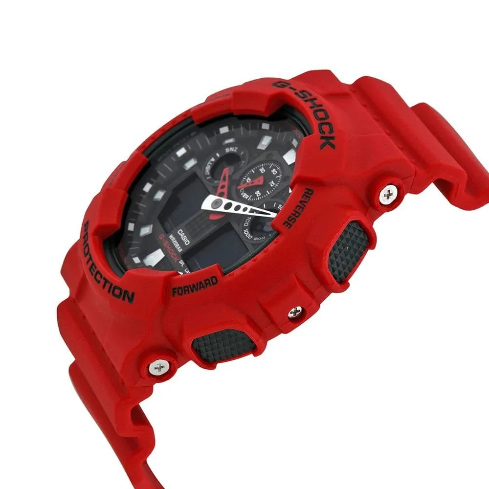   G-SHOCK GA-100B-4ADR-P DIGITAL RED RESIN UNISEX WATCH