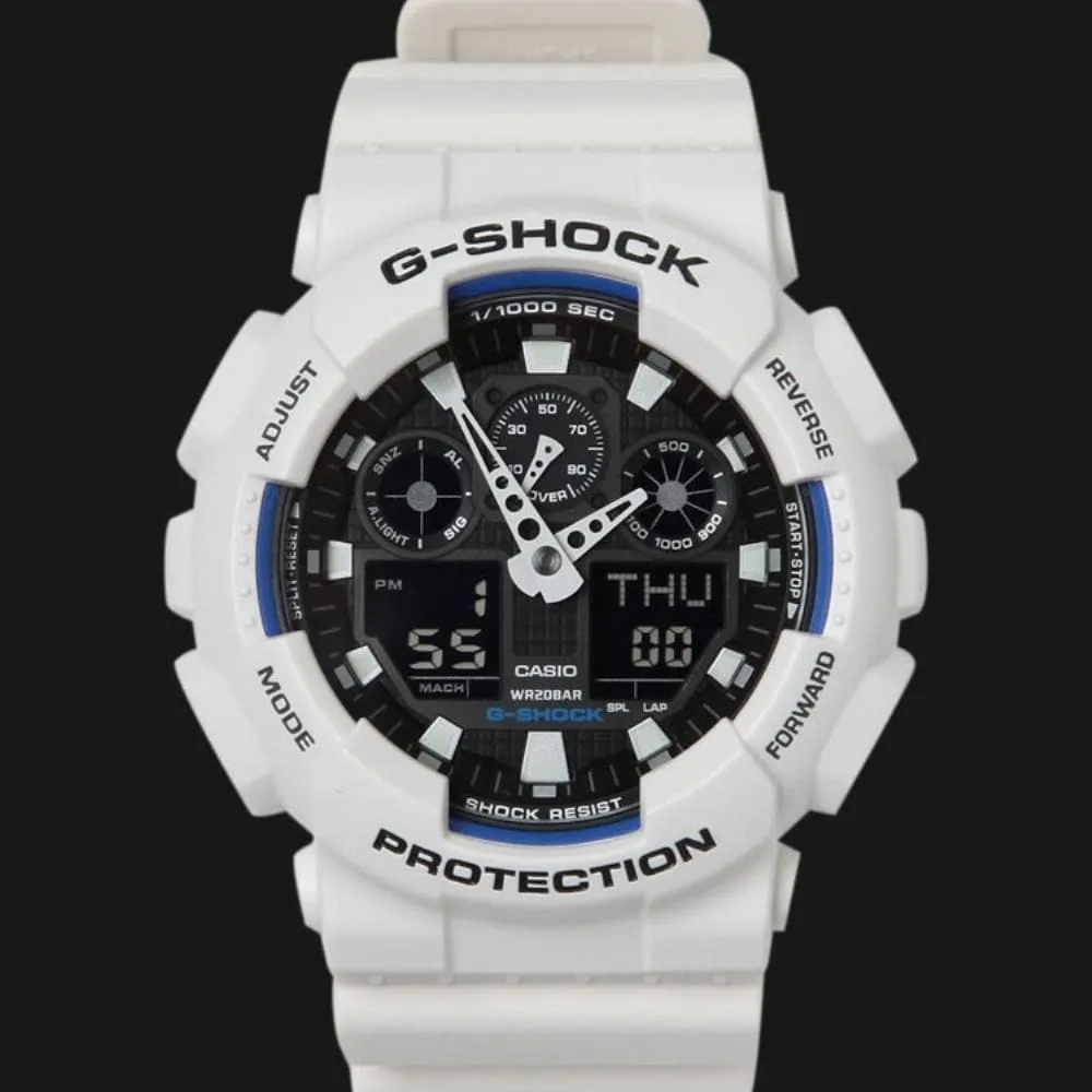   G-SHOCK GA-100B-7ADR-P DIGITAL WHITE RESIN MEN WATCH