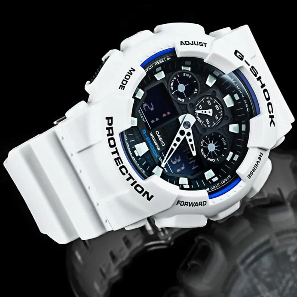   G-SHOCK GA-100B-7ADR-P DIGITAL WHITE RESIN MEN WATCH