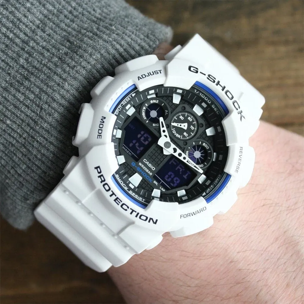  G-SHOCK GA-100B-7ADR-P DIGITAL WHITE RESIN MEN WATCH