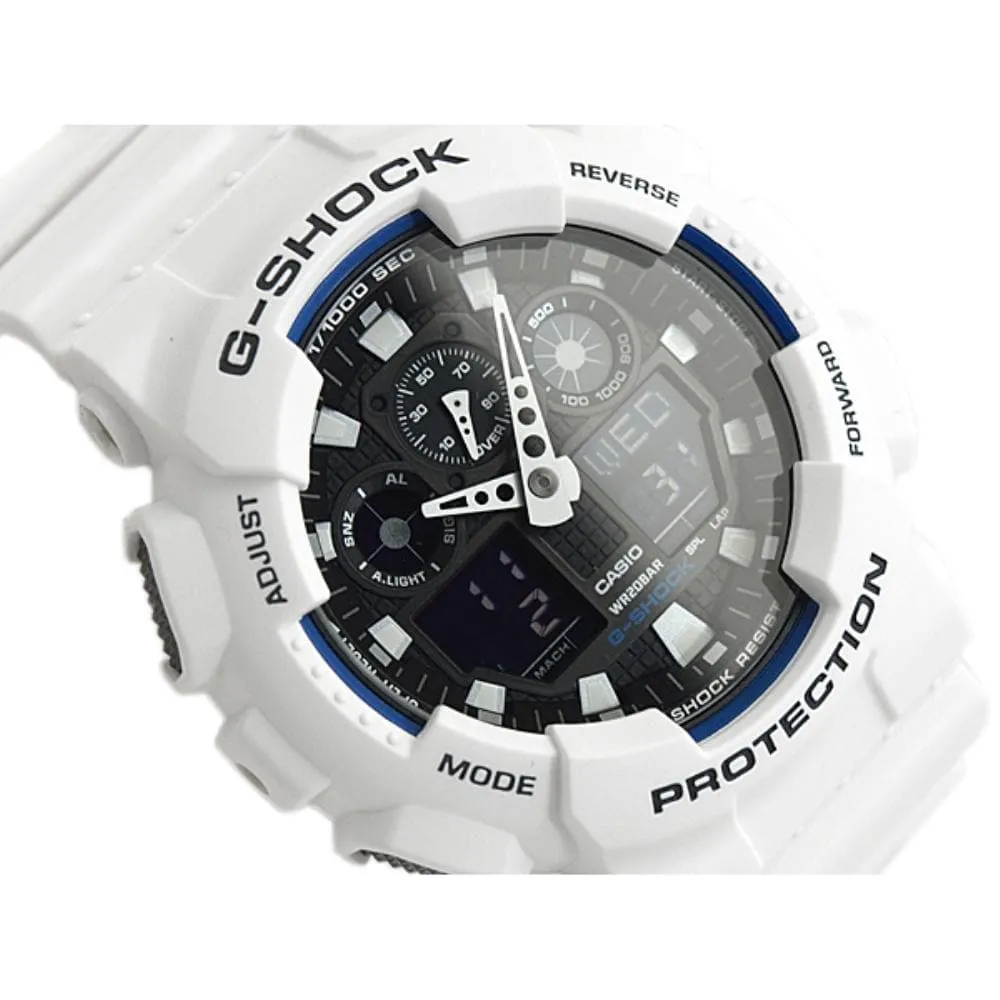   G-SHOCK GA-100B-7ADR-P DIGITAL WHITE RESIN MEN WATCH