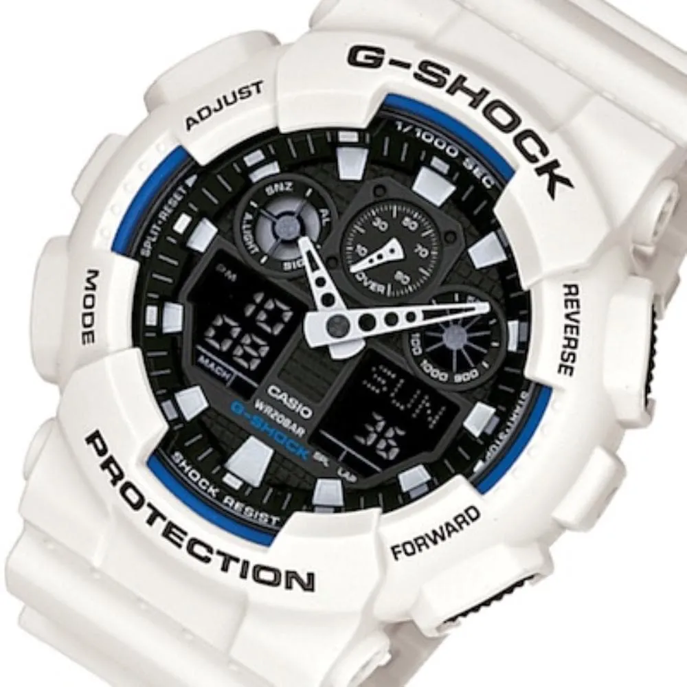   G-SHOCK GA-100B-7ADR-P DIGITAL WHITE RESIN MEN WATCH