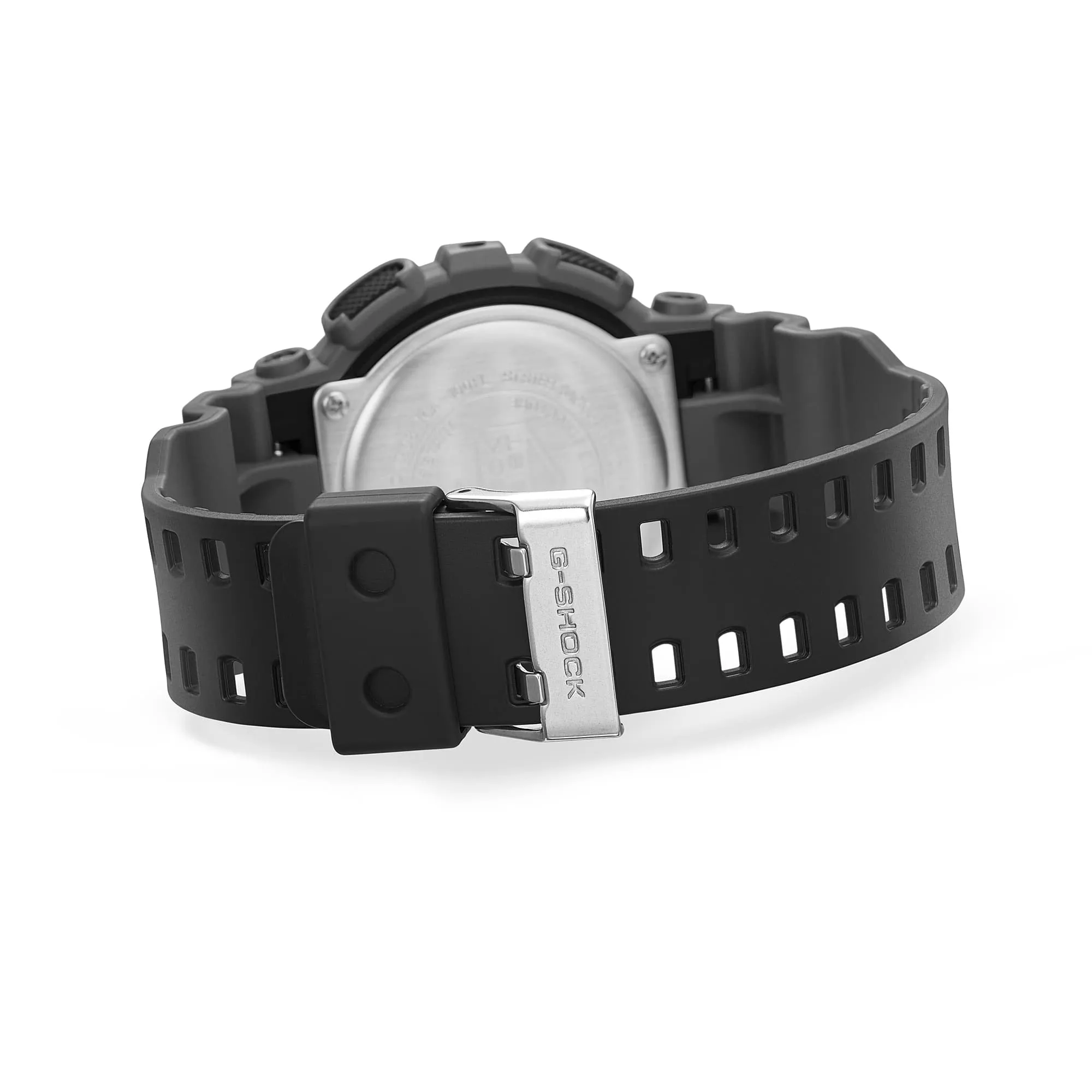   G-SHOCK  GA-100FL-8ADR FIERY ORANGE DIAL GRAY-ON-BLACK STRAP WATCH