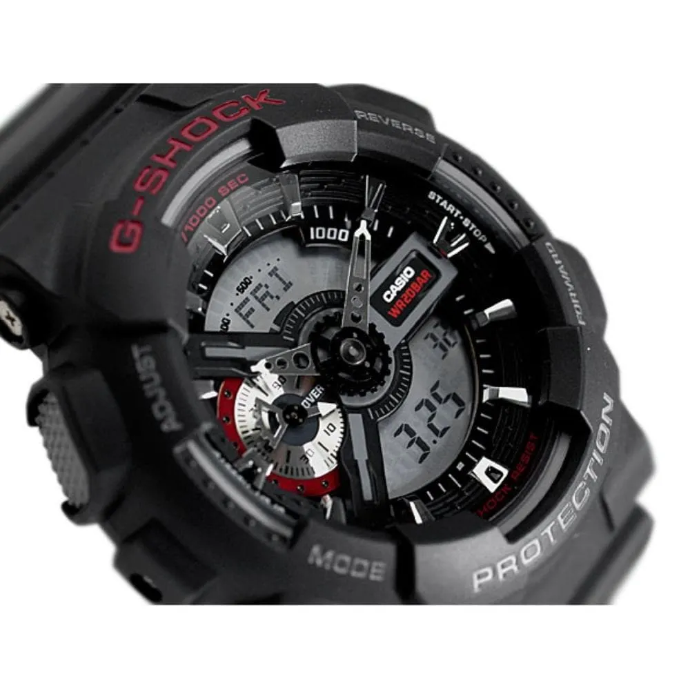   G-SHOCK GA-110-1ADR-P DIGITAL QUARTZ BLACK RESIN MEN'S WATCH