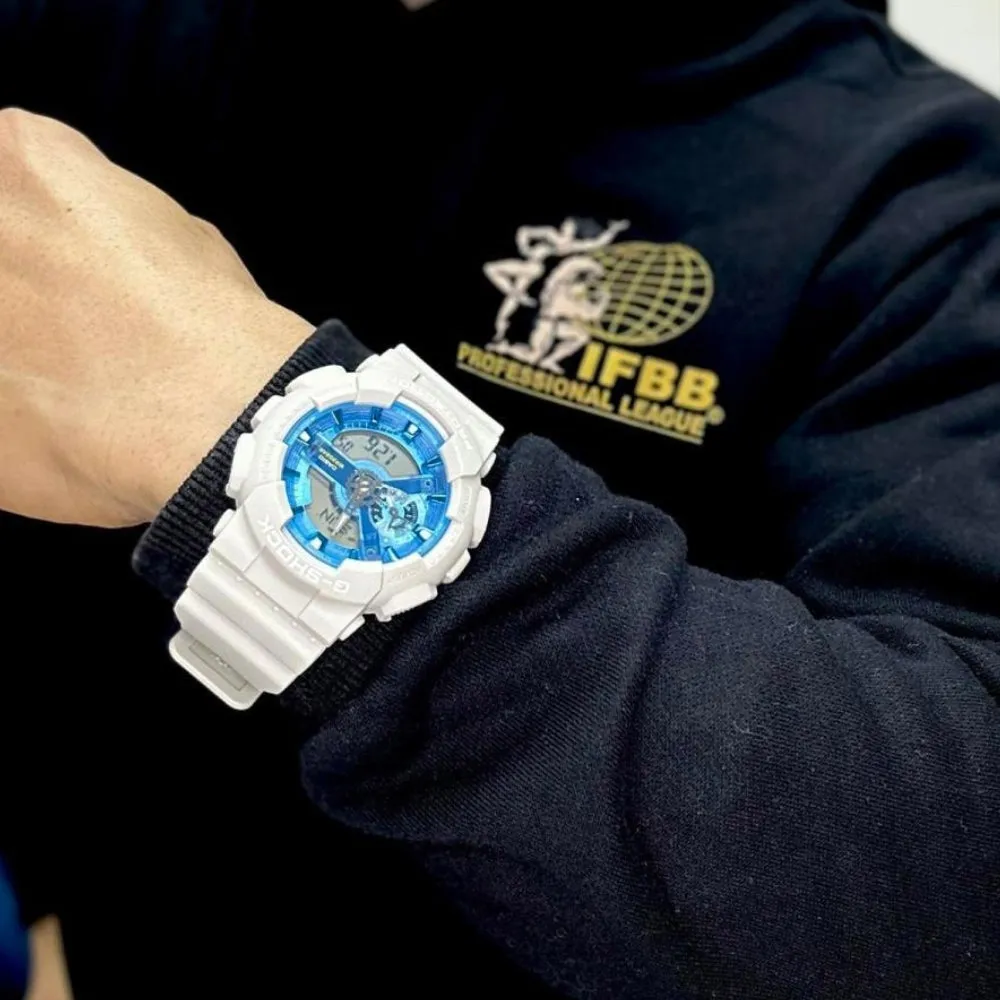   G-SHOCK GA-110AS SERIES BLUE GREEN DIAL RESIN STRAP WATCH