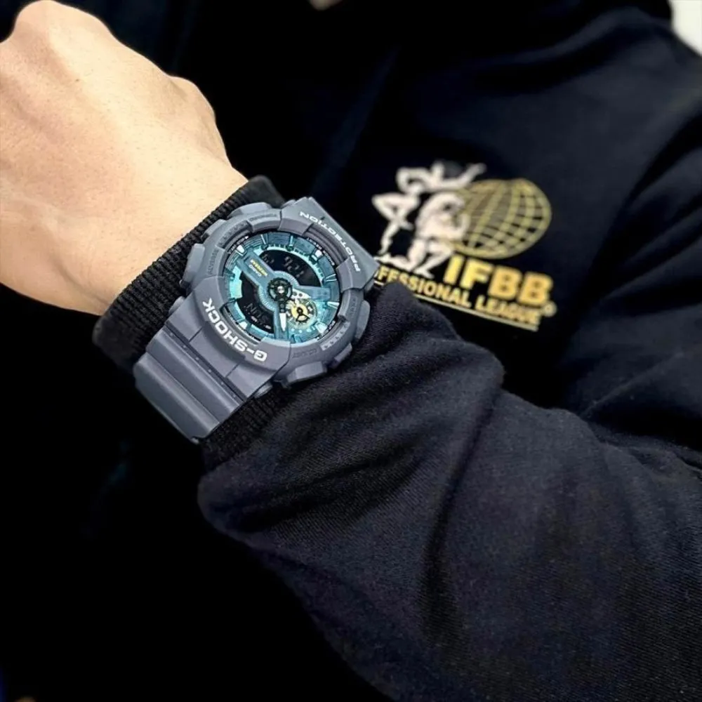   G-SHOCK GA-110AS SERIES BLUE GREEN DIAL RESIN STRAP WATCH