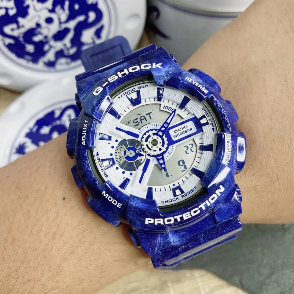   G-SHOCK GA-110BWP-2ADR-P BLUE RESIN UNISEX WATCH