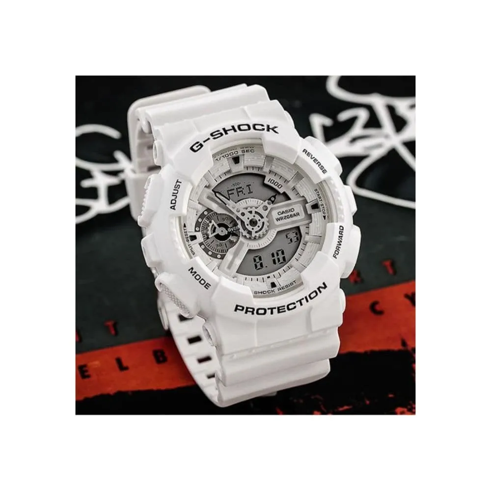   G-SHOCK GA-110MW-7ADR-P DIGITAL QUARTZ WHITE RESIN MEN'S WATCH