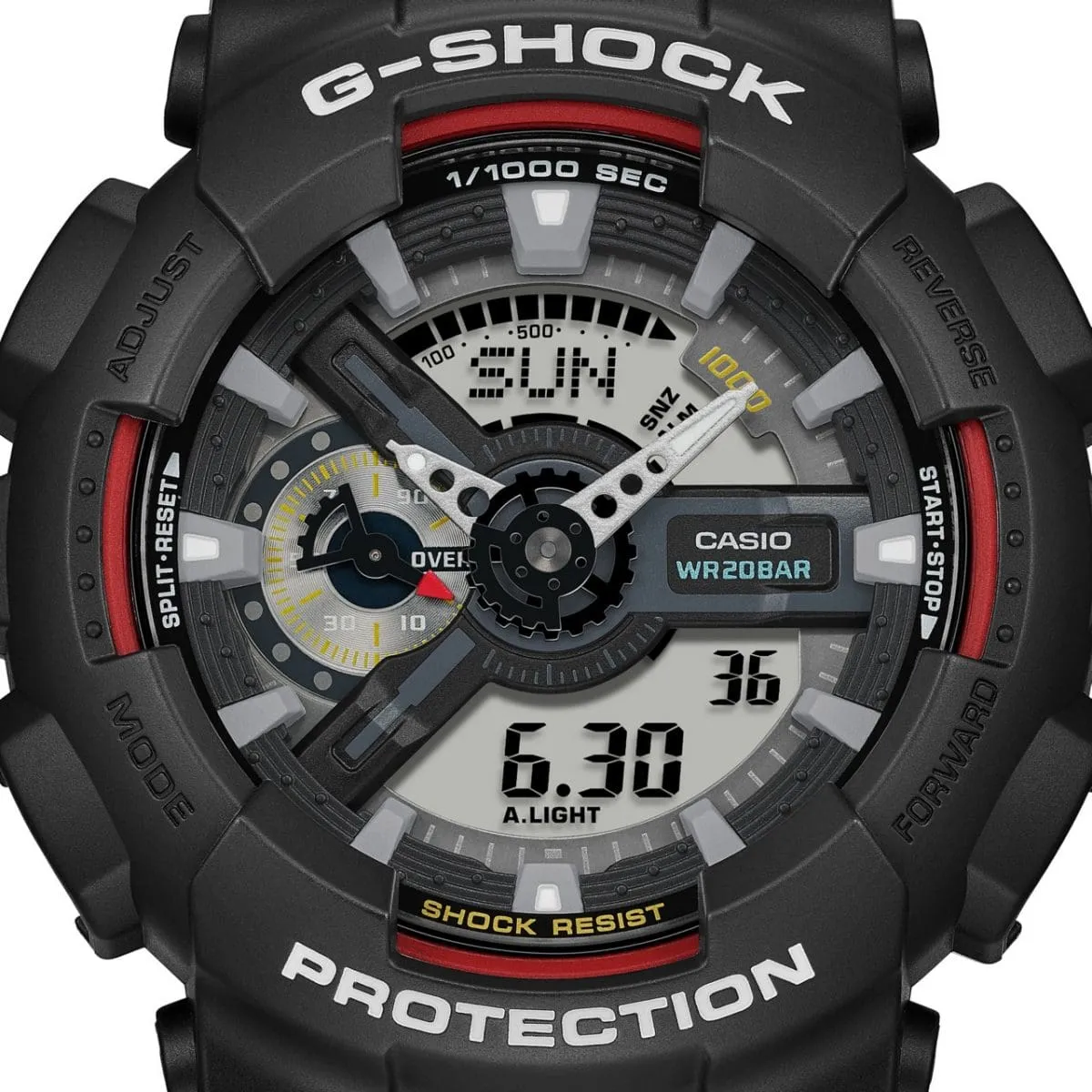   G-SHOCK GA-110RL-1ADR ANALOG-DIGITAL BLACK & RED WATCH