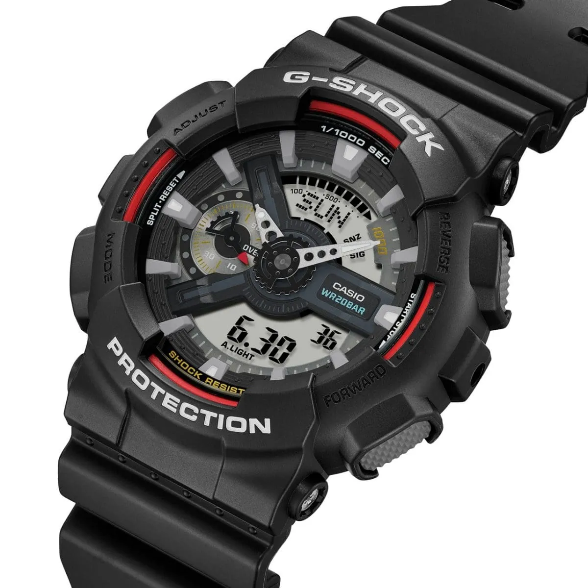   G-SHOCK GA-110RL-1ADR ANALOG-DIGITAL BLACK & RED WATCH