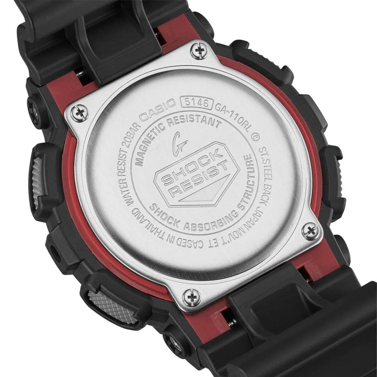   G-SHOCK GA-110RL-1ADR ANALOG-DIGITAL BLACK & RED WATCH
