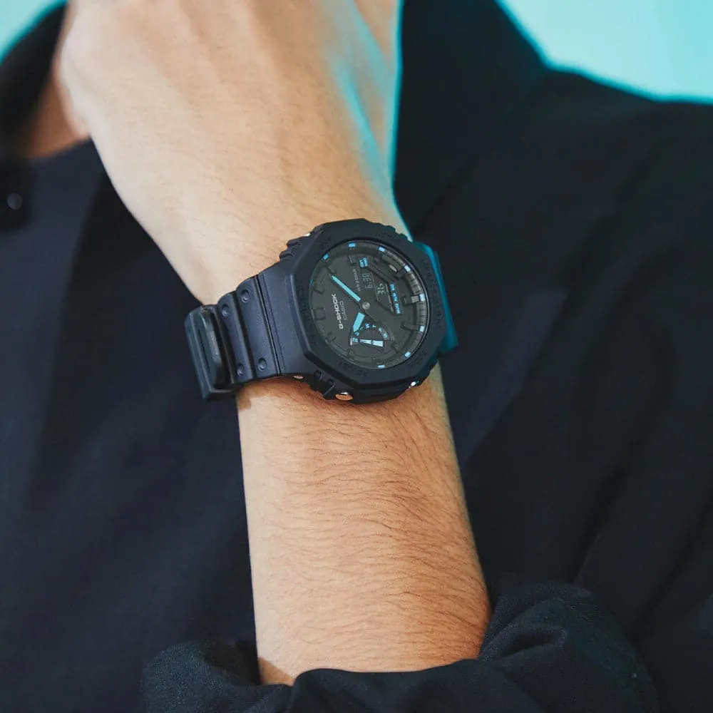   G-SHOCK GA-2100-1A2DR-P BLACK STRAP MEN WATCH