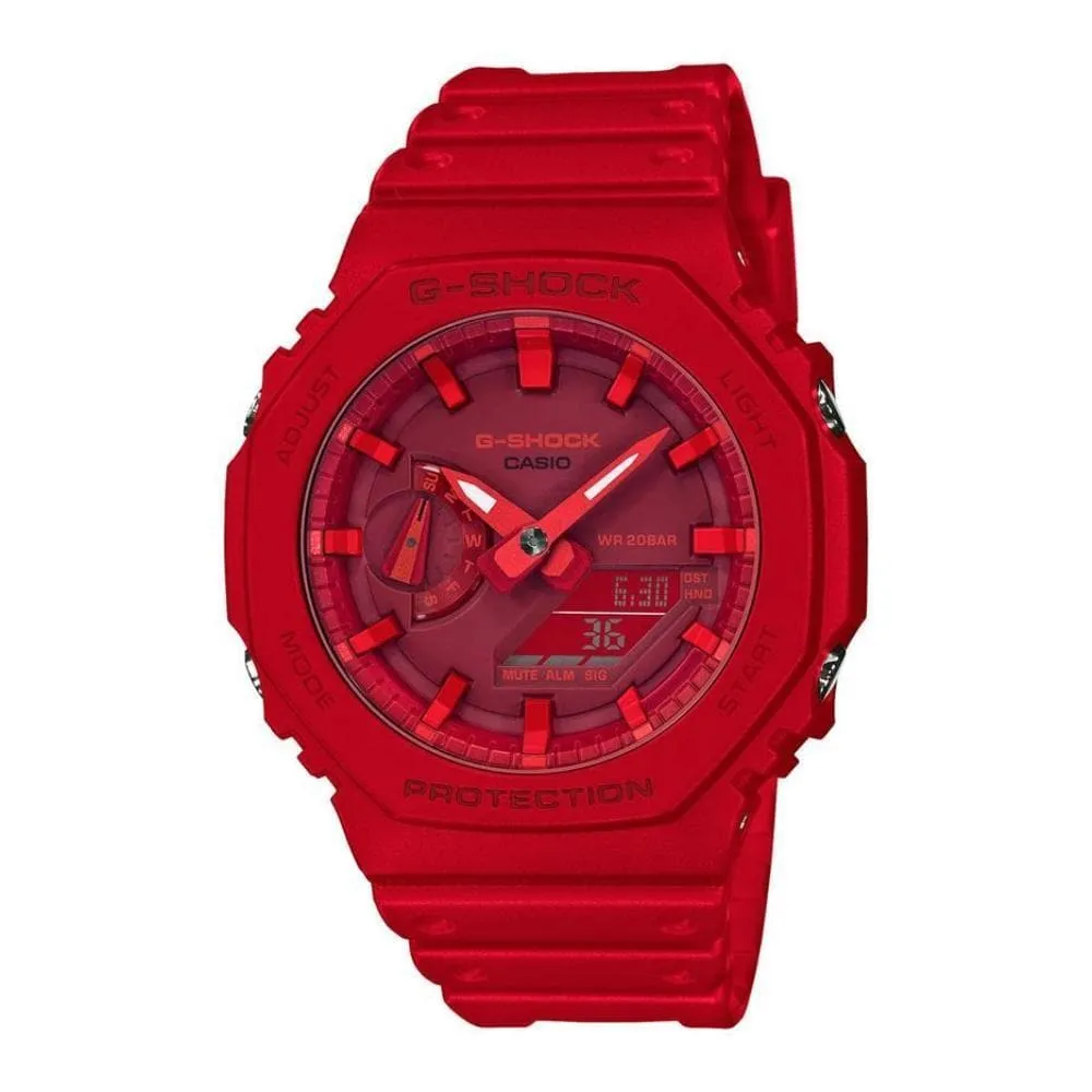 CASIO G-SHOCK GA-2100-4ADR-P RED RESIN STRAP UNISEX WATCH 