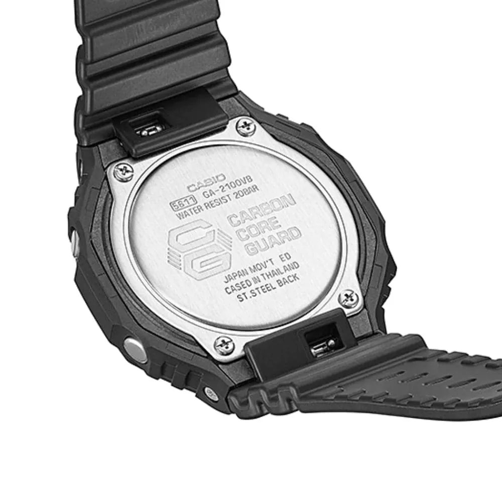   G-SHOCK GA-2100VB-1ADR BLACK RESIN STRAP MEN'S WATCH