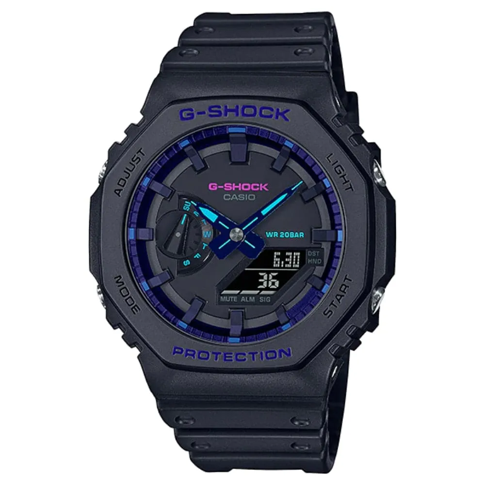 CASIO G-SHOCK GA-2100VB-1ADR-P BLACK RESIN STRAP MEN WATCH 