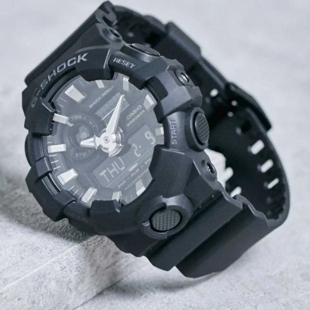   G-SHOCK GA-700-1BDR DIGITAL QUARTZ BLACK RESIN MEN'S WATCH