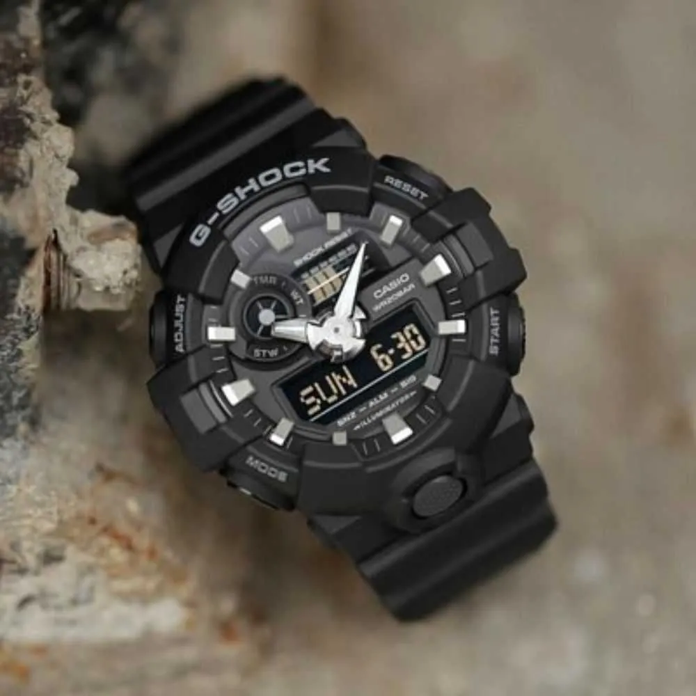   G-SHOCK GA-700-1BDR DIGITAL QUARTZ BLACK RESIN MEN'S WATCH