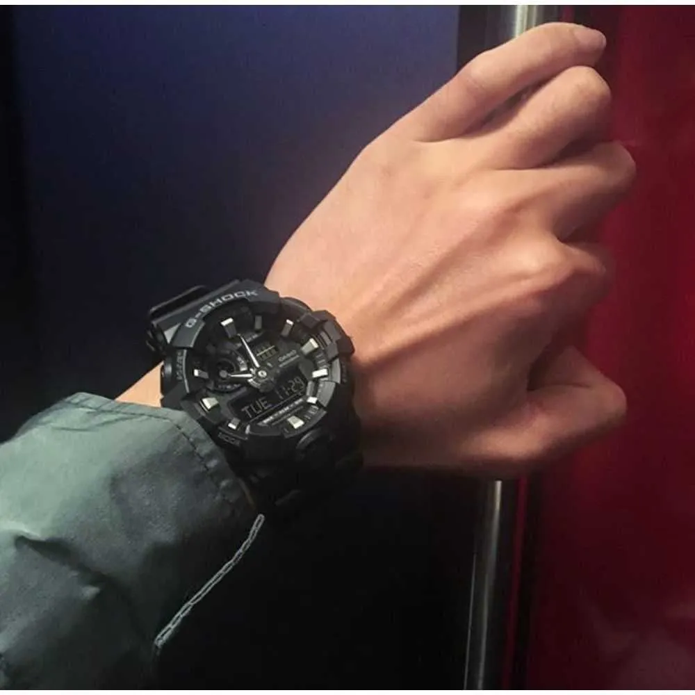   G-SHOCK GA-700-1BDR DIGITAL QUARTZ BLACK RESIN MEN'S WATCH