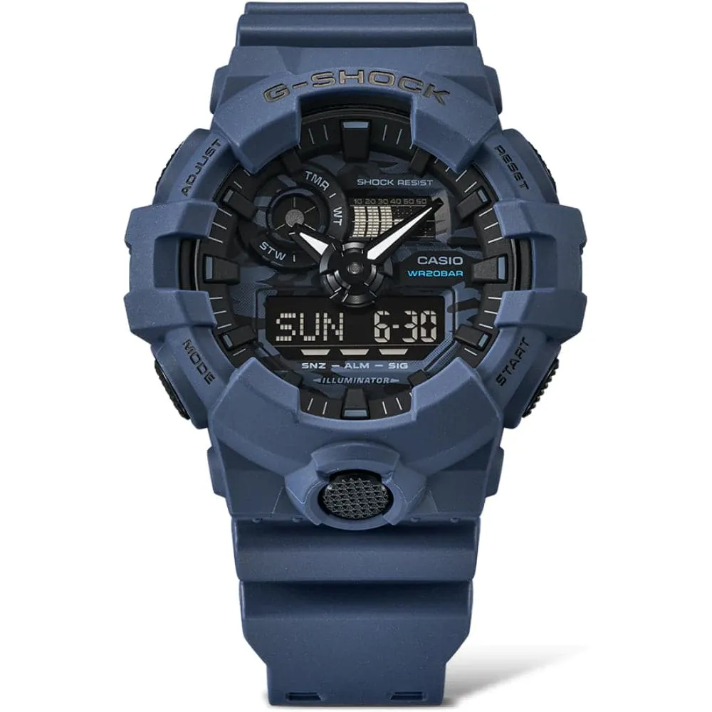   G-SHOCK GA-700CA-2ADR BLUE RESIN MEN WATCH