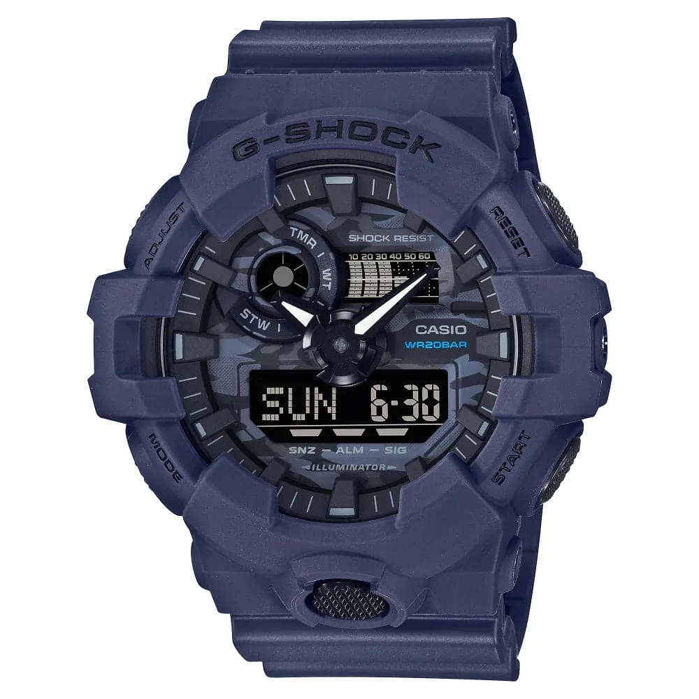 CASIO G-SHOCK GA-700CA-2ADR BLUE RESIN MEN WATCH 