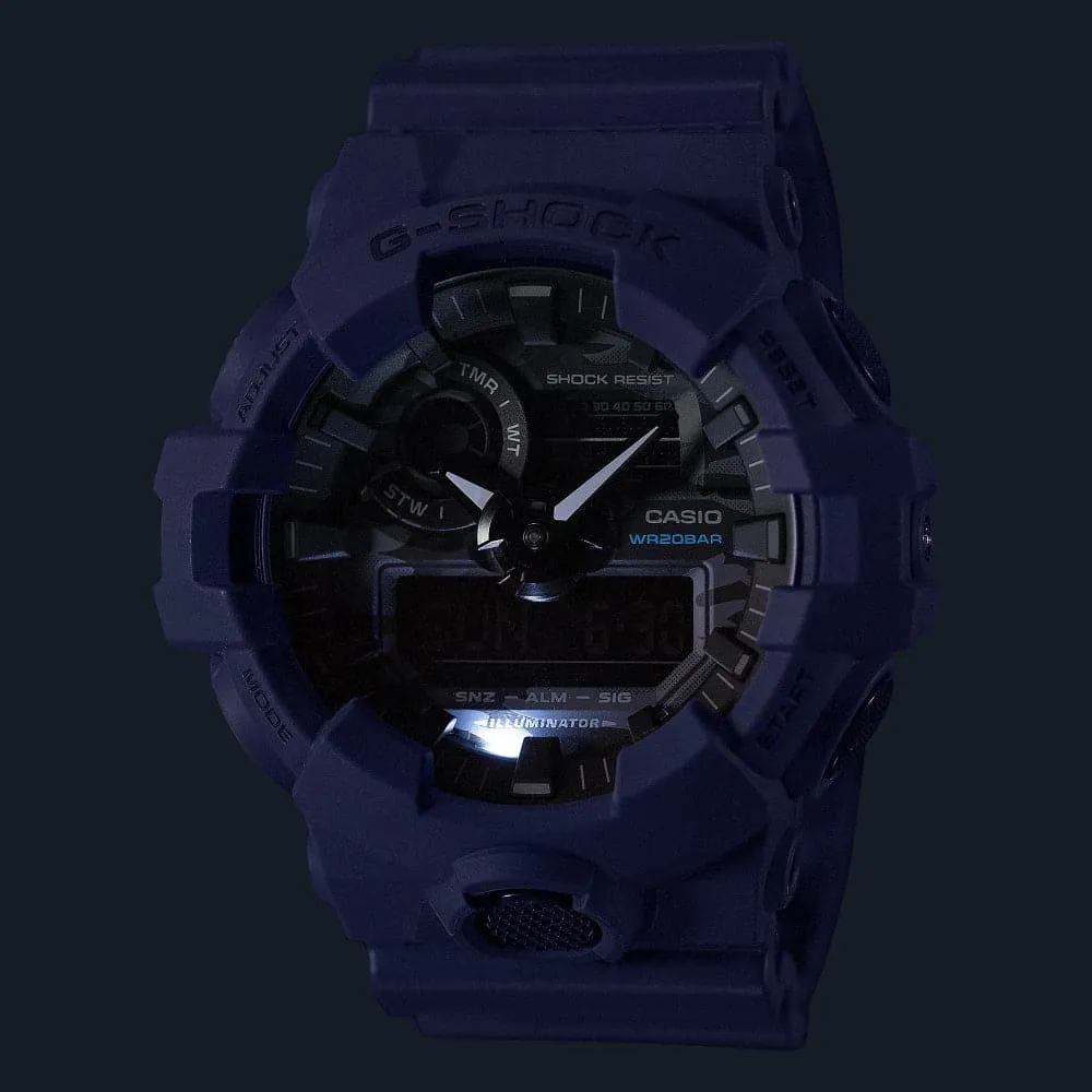   G-SHOCK GA-700CA-2ADR BLUE RESIN MEN WATCH
